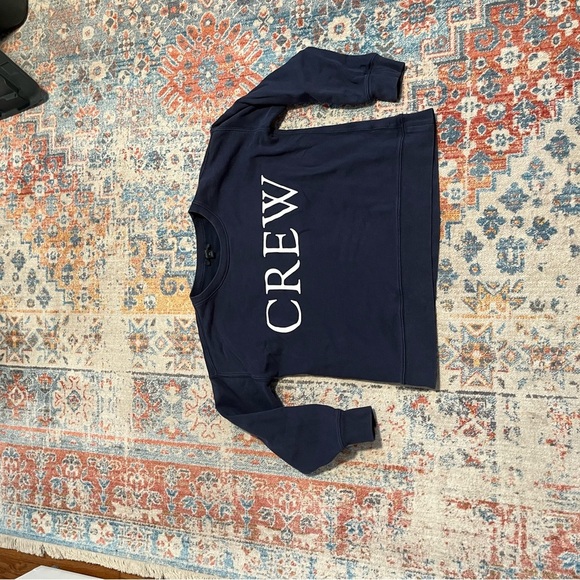 J Crew navy blue cotton vintage-look Crew crewneck sweatshirt - Picture 3 of 8